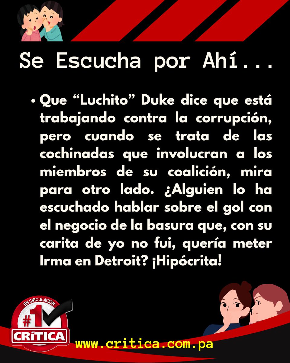 🔥 Se escucha por ahí... las glosas de Crítica 👉🏽 critica.com.pa/escucha/se-esc…