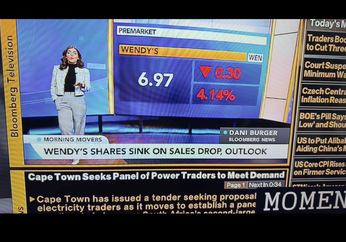 chiradio's tweet image. #wendys $Wen #dealTime #stockMarket#News