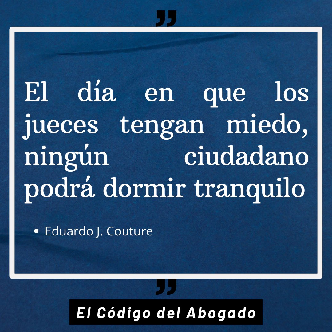 El día que los jueces tengan miedo.