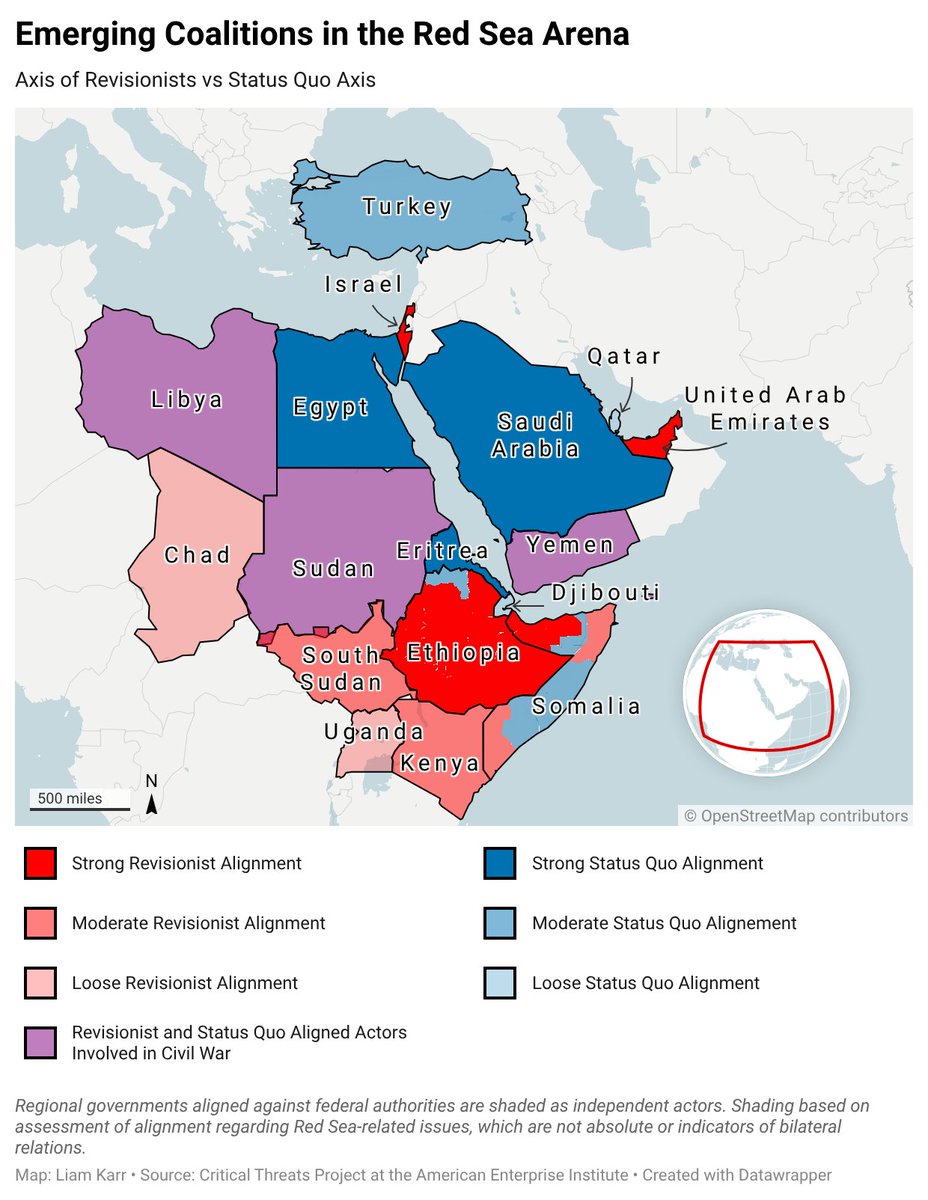 NEW | Eritrea &amp; Ethiopia have reportedly begun military buildups in northern Ethiopia after recent clashes between Ethiopia &amp; Tigray, indicating preparations for an expanded war.

A war in Tigray would likely join Sudan as another arena in the emerging Red Sea regional war. 🧵⬇️