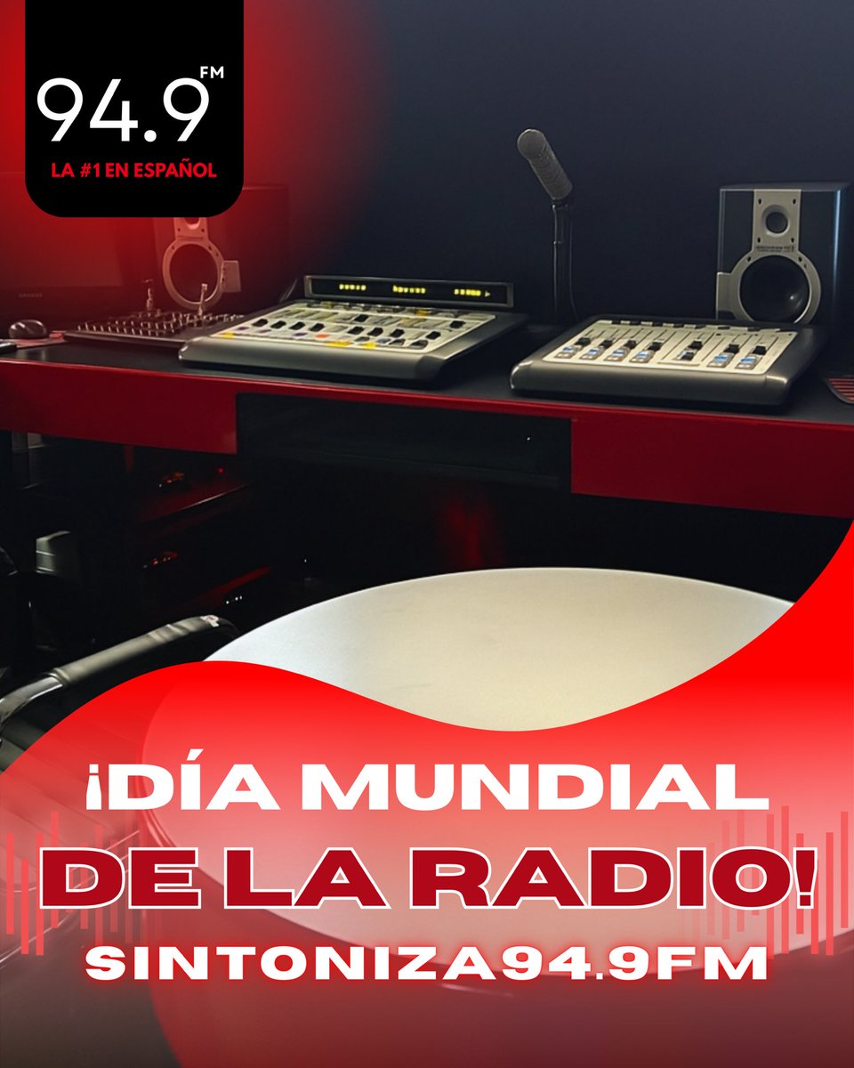 📻✨ Día Mundial de la Radio ✨

Hoy celebramos el medio que nos conecta, nos acompaña y nos pone a cantar a cualquier hora del día.
Gracias por hacer de 94.9FM parte de tu rutina, tus viajes, tu trabajo y tus momentos felices ❤️

Cuéntanos, ¿desde dónde nos escuchas hoy?
#949fm