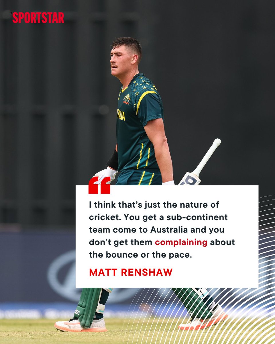 sportstarweb's tweet photo. Australian batter Matt Renshaw refused to blame the slow R Premadasa Stadium surface for its 23-run defeat to Zimbabwe in the T20 World Cup, saying visiting teams from the sub-continent never complain about pace and bounce when they tour Down Under.

Read more: https://t.co/n4aHDd4XI9

📷 Getty Images