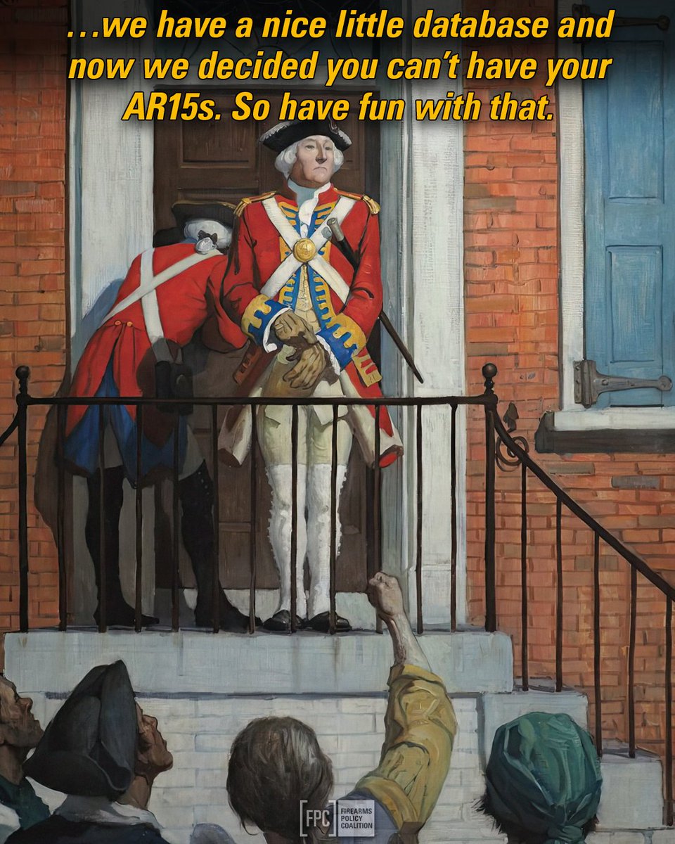 Good morning to everyone except the modern-day Red Coats trying to revive 1775 tactics in 2026.