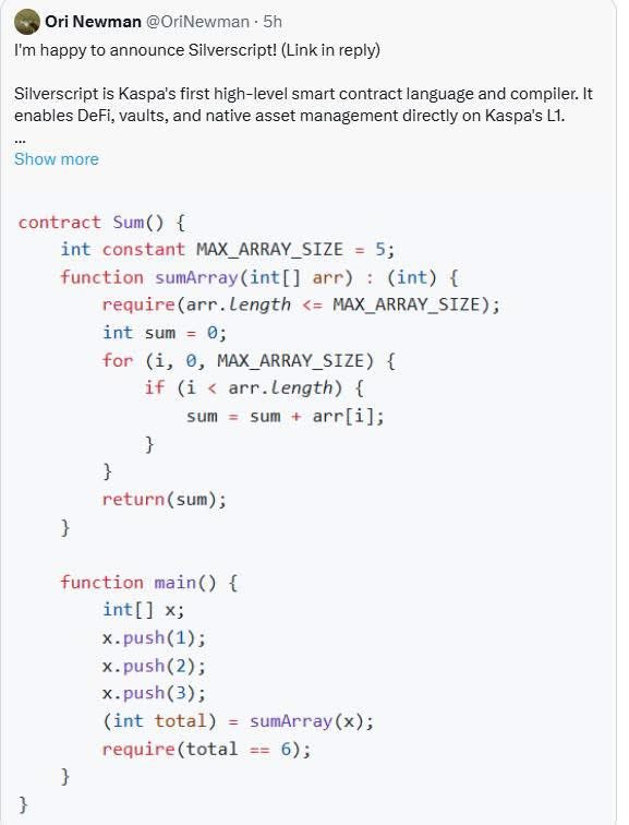 Many of us don’t understand this code.

But let me explain what will happen to Kaspa’s price once it’s merged into Kaspa’s Layer 1.

The price could shoot to $10 in a microsecond.