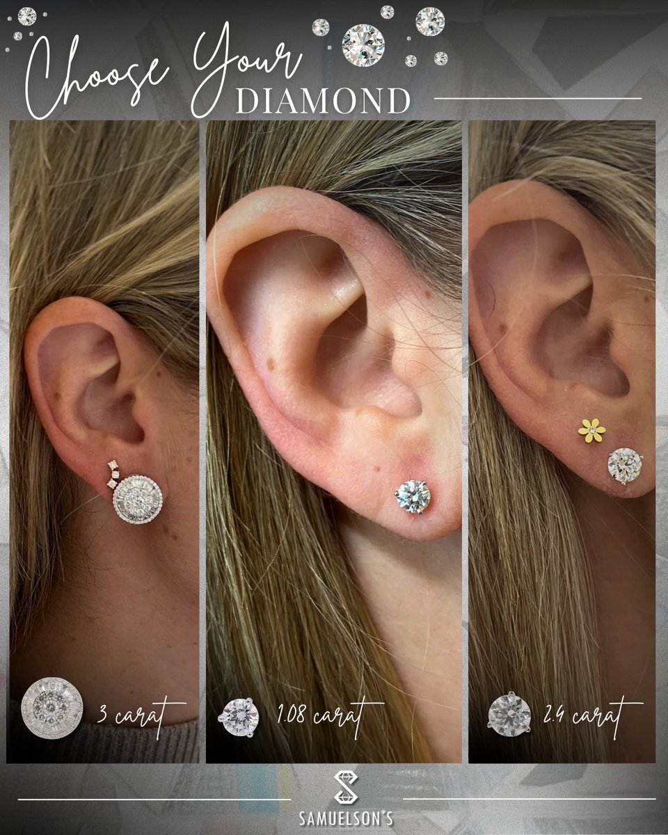 Let’s play favorites. 💎✨ Whether you’re a fan of the understated elegance of a 1-carat solitaire or the head-turning brilliance of a 3-carat showstopper, every diamond has a personality of its own.

If you had to pick just one for your dream earrings, which would it be?