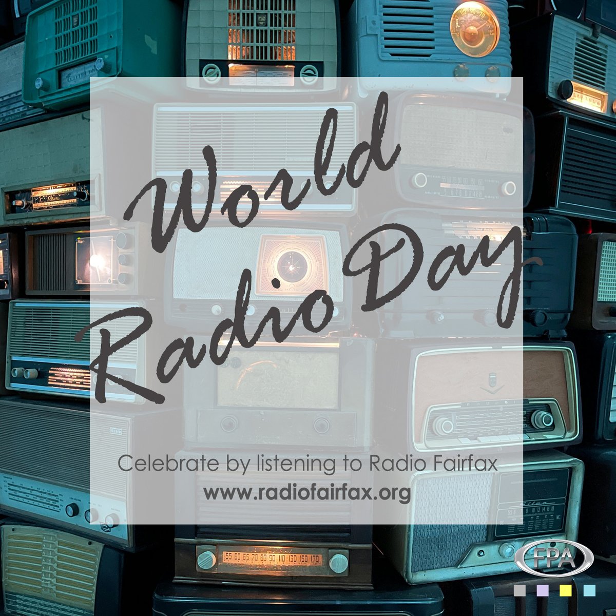 Celebrate World Radio Day by listening to Radio Fairfax! Listen at radiofairfax.org or on the TuneIn app.

#TodayAtFPA #RadioFairfax #WrldInternationalRadio #Holiday #PublicRadio #CommunityMedia