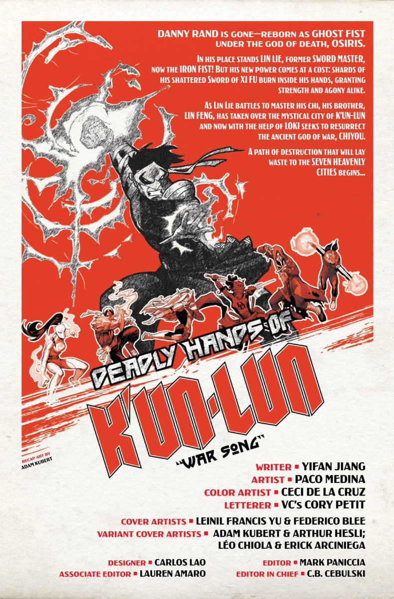 From Deadly Hands of K’un Lun preview 🐲

(Love how the recap art looks like a kung fu dvd/poster from the 90s)