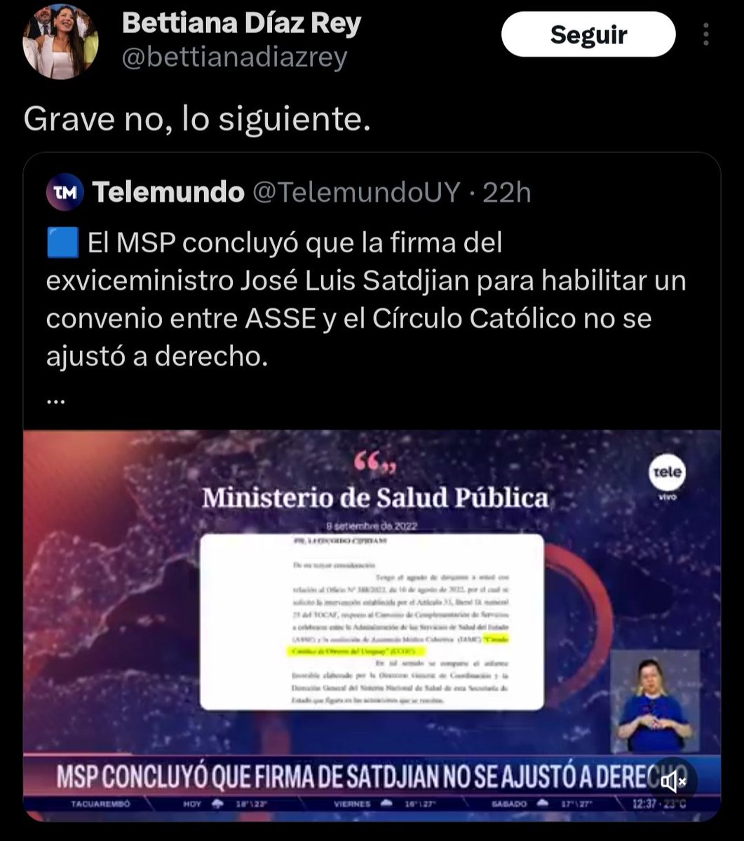 Espero la denuncia ya que es grave, no que solo quede en un mensaje del FA si no son cómplices.