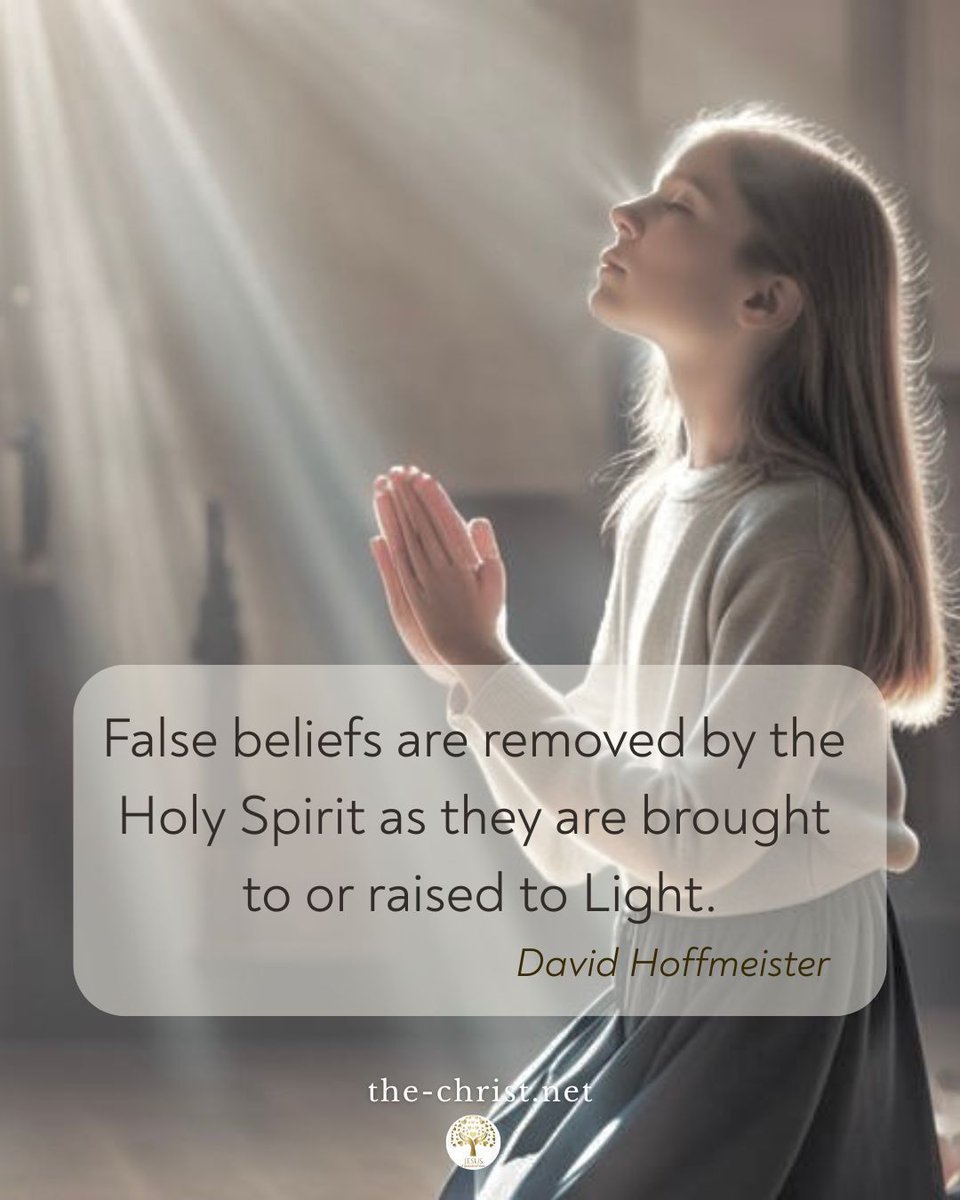 ✨ Holy Spirit Love Notes 🕊

"False beliefs are removed by the Holy Spirit as they are brought to or raised to Light."
—David Hoffmesiter

📔 Quote from: "Jesus A Gospel of Love"

💫  Find this and all other titles/ in the Living Miracles Store.
store.livingmiraclescenter.org/products/jesus…