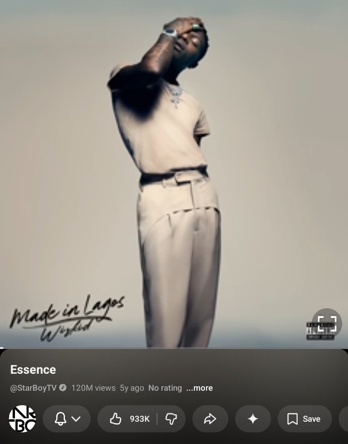 The reason ‘Essence’ isn’t here is because Wizkid’s team delayed the visual release, so people were streaming the audio instead. Two audios have over 225m plays on YouTube.