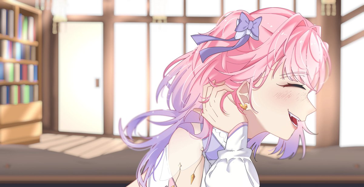 I want to give you a reason to smile
for every strand of hair that you have ^^

Cheryl said she has quite pronounced fangs:
they too make her very special and beautiful!

#Picheryl 💜 (commissioned from @/lifinart)