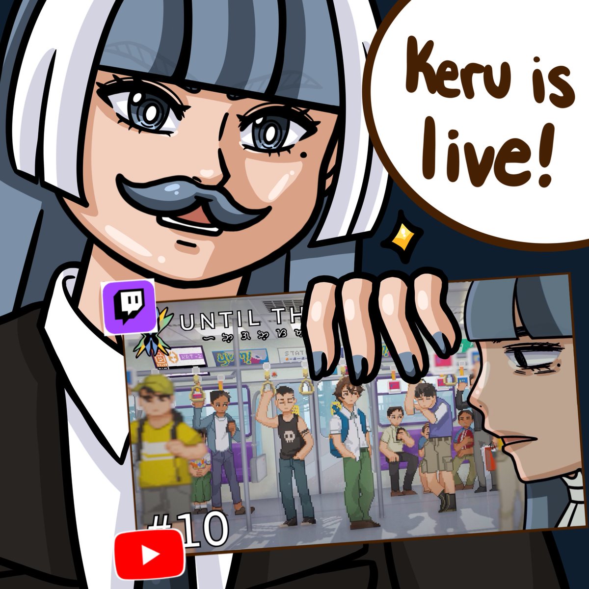 Hi hello everyone! Wanna watch this average hooman being, definitely not a bird, definitely not crash out in Until Then? 🐦

Come and join me as I’m now live on Twitch!

twitch.tv/keruconpolvoron

#pngtuber #Vtuber #VtuberEN #Untilthen