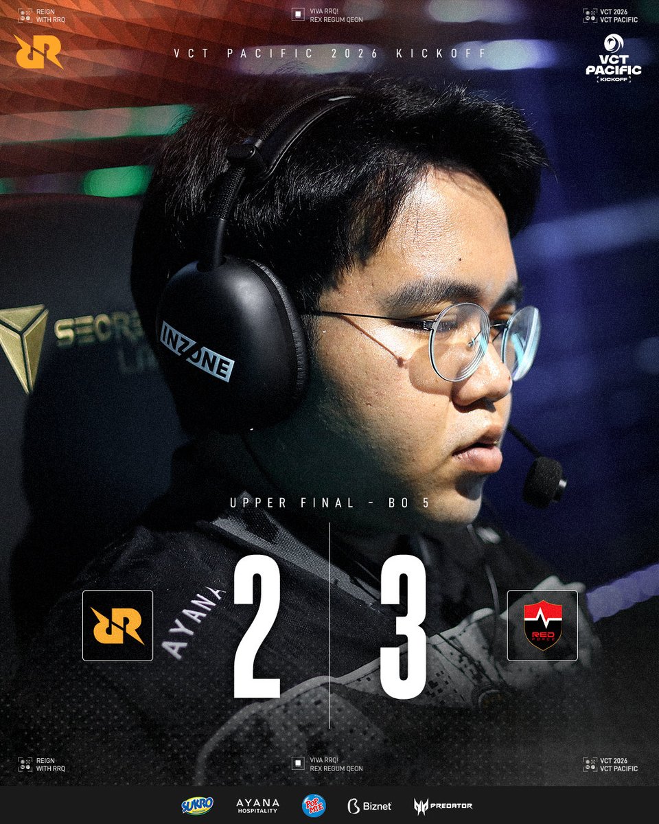 Not our day, but the journey continues. We move to the Middle Bracket, reset, and come back stronger. GG <a href="/nsr_valorant/">NS RedForce Valorant</a> ! Thank you for standing with us, but we’re not done yet. 💛🔥 #RRQValorant #VIVARRQ