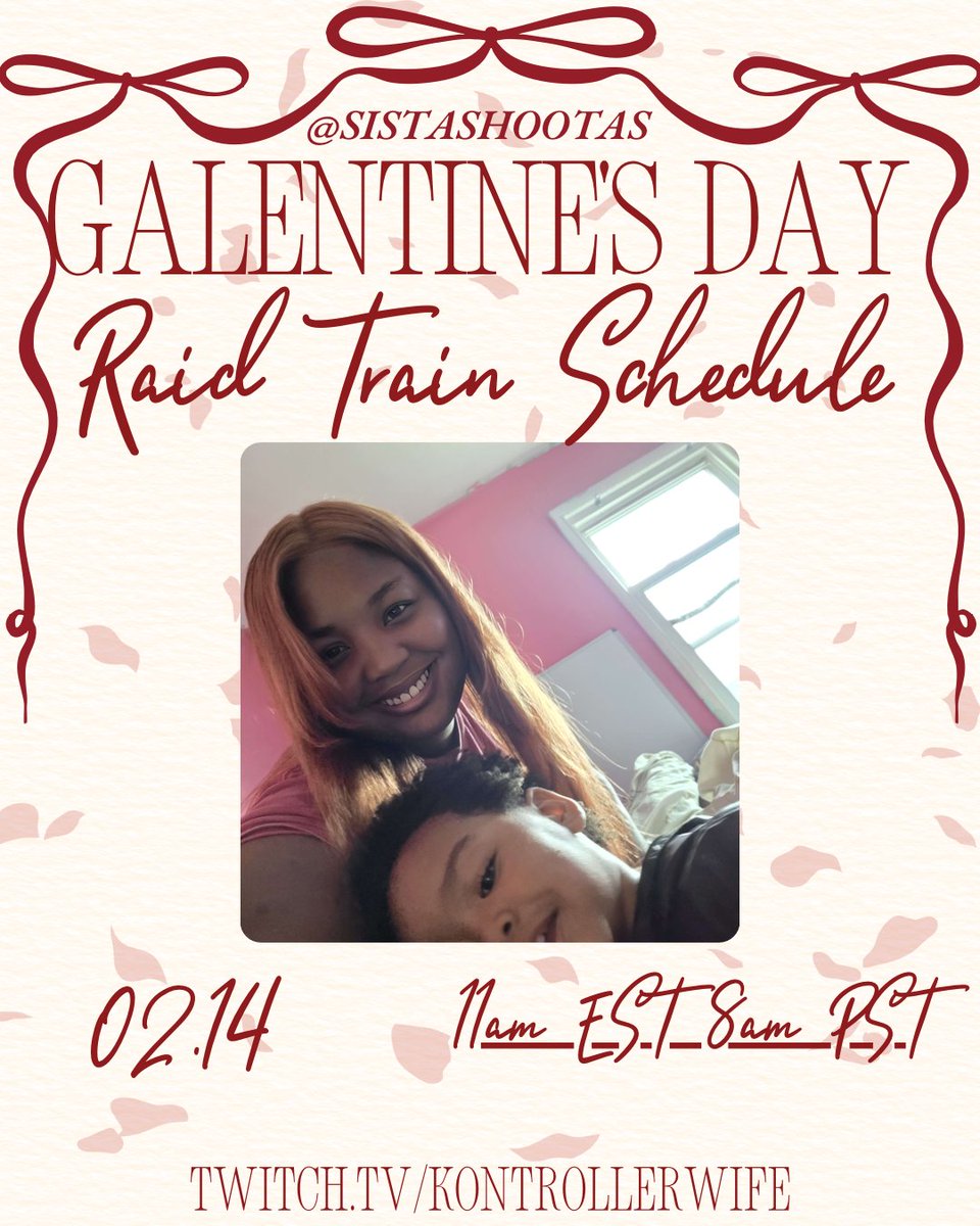 Would you be my Galentine 🥰🫣

I’ll be live at @ 11am est on 2/14 for my <a href="/Sistashootas/">Sista Shootas</a> Galentine’s Day Raid Train stream!

Will be streaming Apex Legends 🥵
Can't wait to see you all 😘