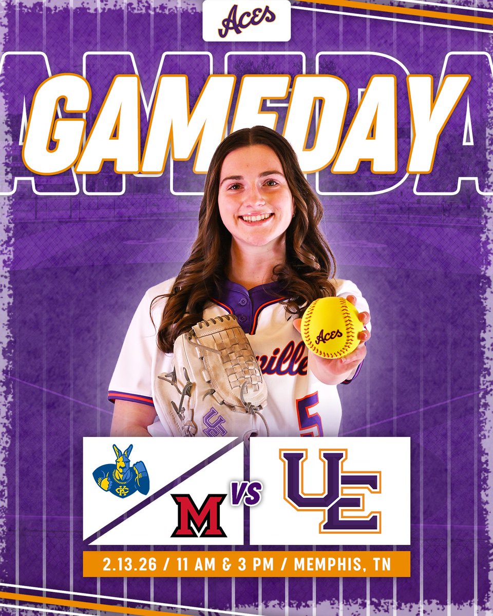 GAME DAY!

🆚 Kansas City
⏰ 11AM CST
📍 Memphis, Tenn.
📊 statb.us/v/evan/626083

🆚 Miami Ohio
⏰ 3PM CST
📍 Memphis, Tenn.
📊 statb.us/v/evan/626085

🥎 #ForTheAces