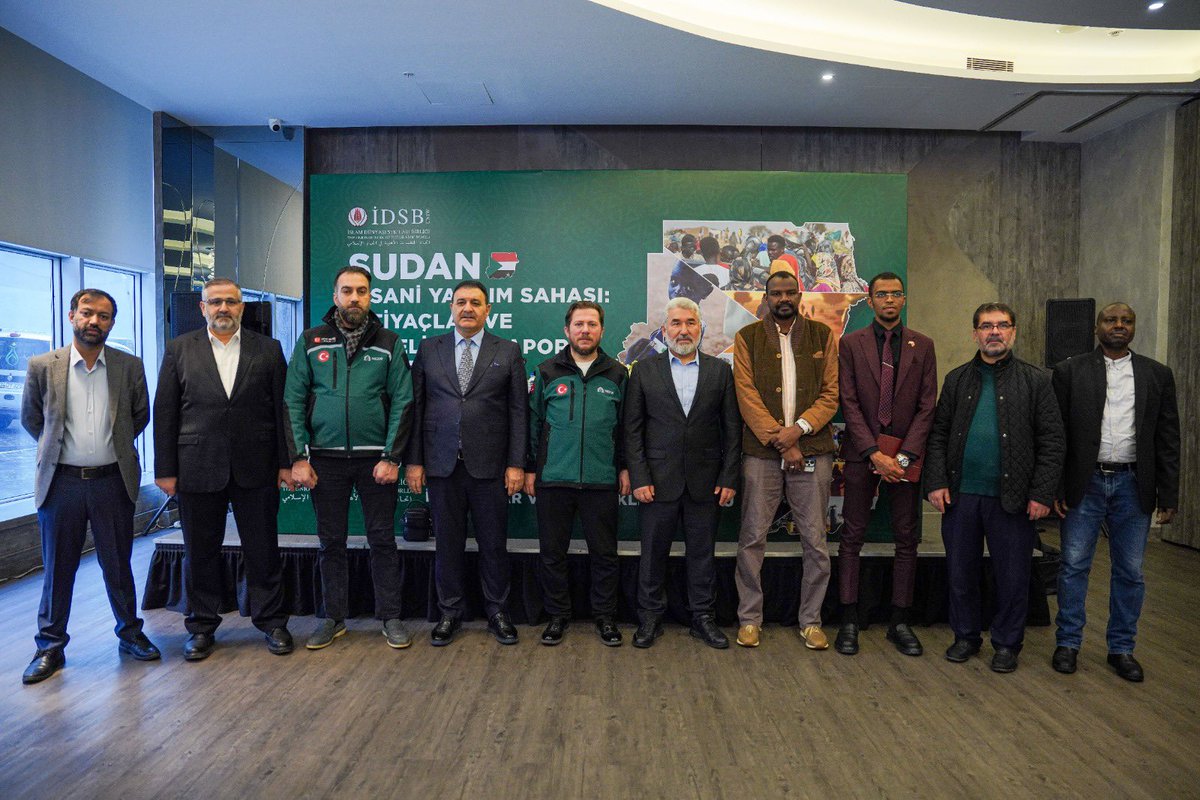 İslâm Dünyası Sivil Toplum Kuruluşları Birliği (İDSB) tarafından 13 Şubat 2026 tarihinde İstanbul’da düzenlenen “Sudan’da İnsani Çalışmalarda İş Birliği ve Koordinasyon Toplantısı”na Genel Başkan Yardımcımız Cafer Ökmen’in şahsında katılım sağladık.

📹 youtube.com/watch?v=0ZrGuk…