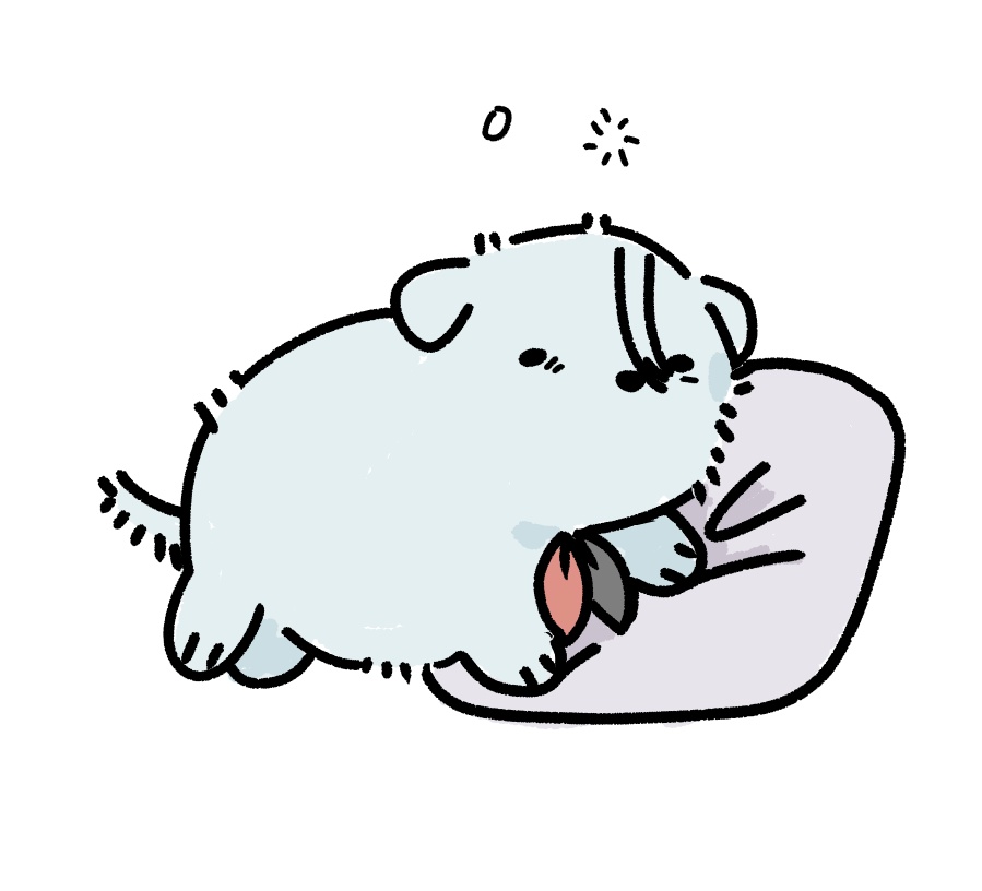 她醒了 謝謝叔叔阿姨守護宵狗睡覺