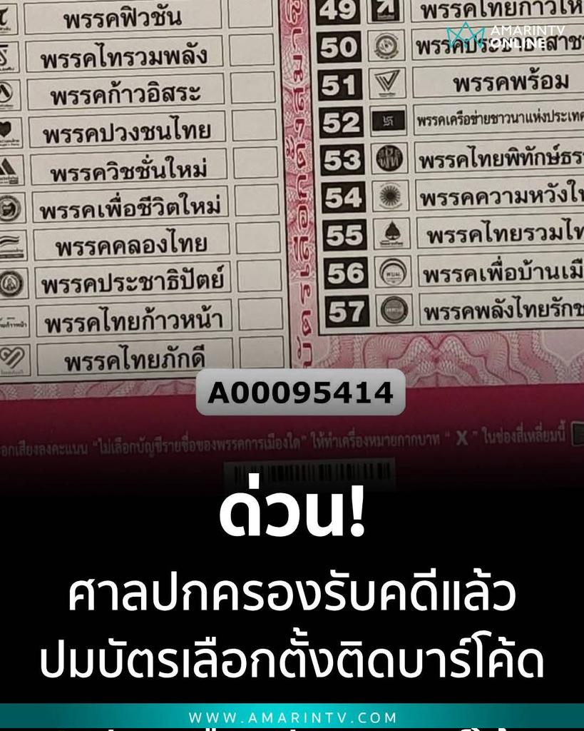 ด่วน ศาลปกครองออกเลขรับคดี ขอให้ระงับการรับรองผลเลือกตั้ง ปมบัตรเลือกตั้งติดบาร์โค้ดแล้ว

..

..

Cr. amarintv.