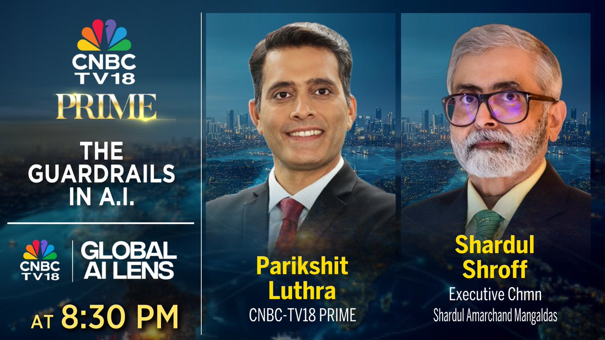 #GlobalAILens @ 8:30 pm | India unveils new rules to regulate #AI-generated content, months after releasing its AI governance guidelines. 

Ahead of the #IndiaAIImpactSummit2026, @parikshitl speaks to <a href="/AMS_Shardul/">Shardul Amarchand Mangaldas & Co</a>'s <a href="/shardul_shroff/">shardul shroff</a> about the AI guardrails.