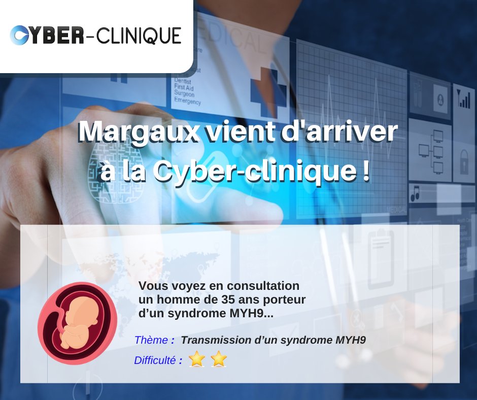 ARDIEMH_Lyon's tweet photo. 🎓👩‍🎓👨‍🎓 2 patientes sont arrivées à la Cyber-Clinique !
Venez aider Margaux &amp; Danièle, et tester vos connaissances sur l'#hémophilie ! 

Thèmes : 
⭐Transmission d'un syndrome MYH9
⭐ Un facteur IX un peu bas découvert au début d'une grossesse

Rdv : https://t.co/1Ac1RwVdvE https://t.co/V32zE7HEFB