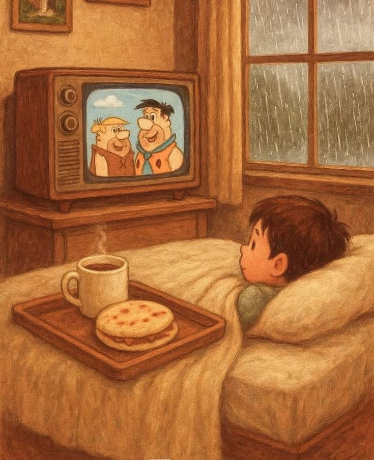 Yağmur sesi, sevdiğin çizgi film ve çocukluğun huzuru.