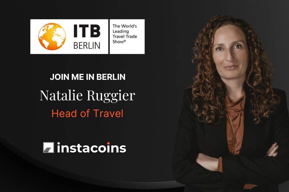 InstacoinsGroup's tweet photo. Instacoins Travel to Showcase Crypto-Powered Booking Platform at ITB Berlin 

Book Meeting: https://t.co/9RzSy3wGs3

https://t.co/8R3FtMQ4Rt https://t.co/GDlgtxwOaL
