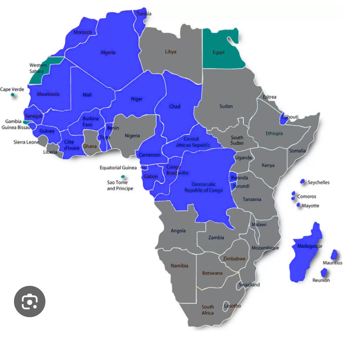 Places French is spoken