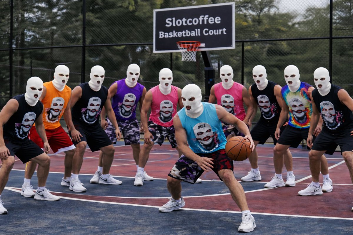 Sachcryptos's tweet image. Check how many men are on the court and share to everyone!!! 10 men is the goal @slotcoffee