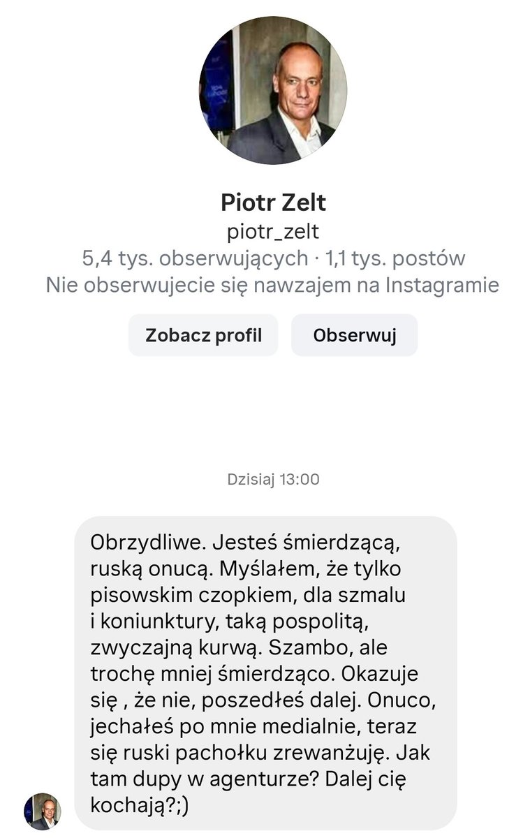 Proszę Państwa, napisał do mnie Piotr Zelt, aktor 😀😀😀😀😀