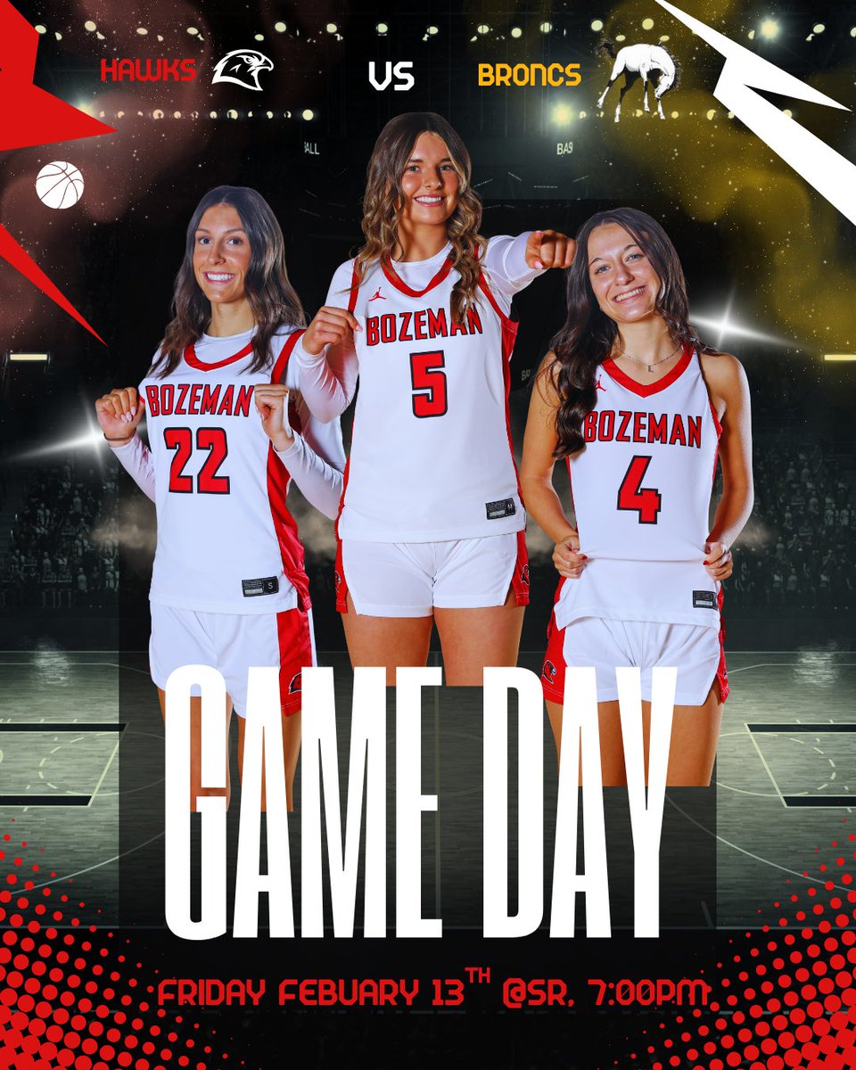 Girls basketball tonight in Billings! Go Hawks!