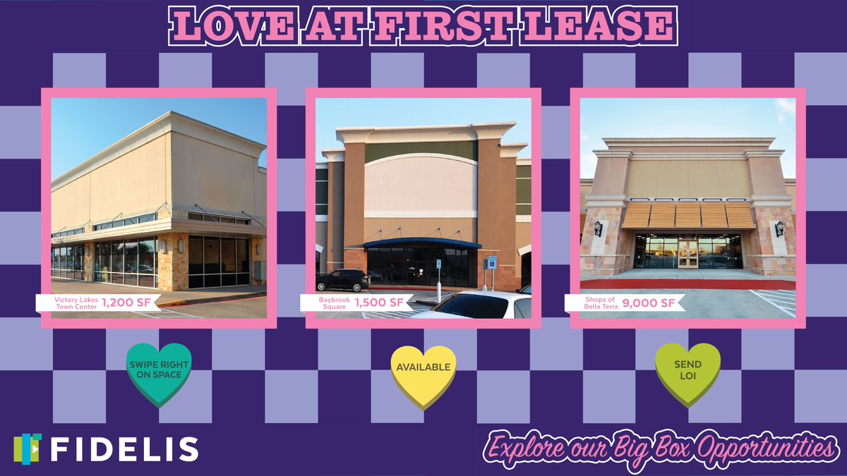 Roses are red, violets are blue, we’ll help you lease a space that’s perfect for you! Need more square footage? Our big box opportunities are wide open and ready for the right tenant

Let’s make a big move: frpltd.com/availabilities

#BigBoxOpportunities #Fidelis #ValentinesDay2026
