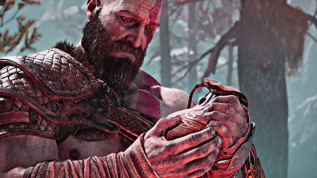 O que é extremamente difícil de se compreender por que até o design do Kratos no 4 é deprimido. A feição de cansaço, o olhar sem alma praticamente de tanta tristeza… uma pena as pessoas não verem a profundidade da personalidade dele