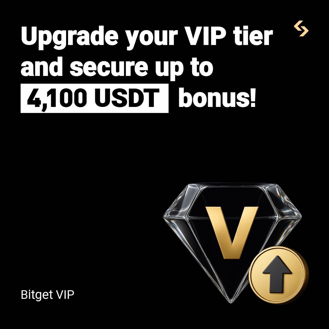 🎉 Bitget Fantasy February is LIVE!

Upgrade your VIP level &amp; grab up to 4,100 USDT in bonuses. 💰

Maintain your VIP status for 7+ days &amp; unlock exclusive rewards!
🧵