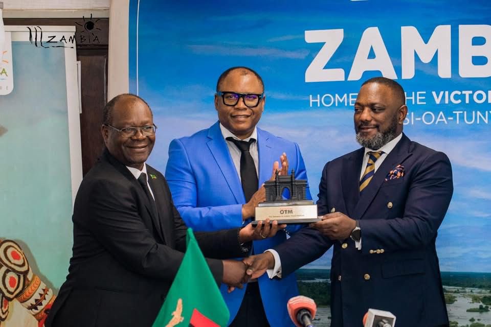 SikumbaRodney's tweet photo. 🇿🇲 Zambia Wins Big in India!

Proud to share that Zambia has been named Most Promising New Destination at #OTM2026 in Mumbai.

This is more than an award — it’s a signal that Zambia’s moment is NOW.

Under President Hakainde Hichilema’s leadership, tourism is driving our growth, and the world is taking notice. ✈️🌍

This win belongs to every Zambian. 🇿🇲