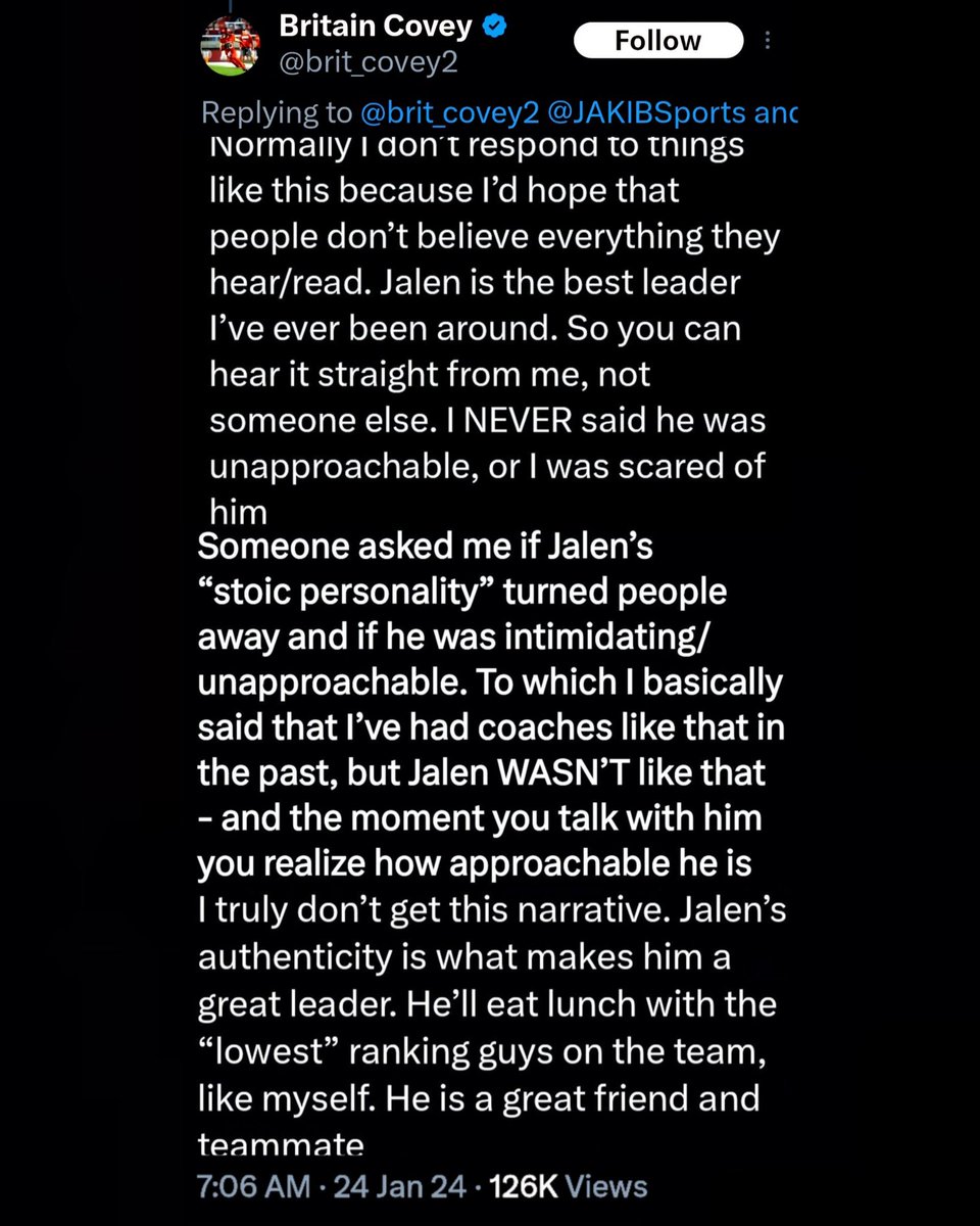 This is not the 1st time a teammate has had to check the media on this narrative.