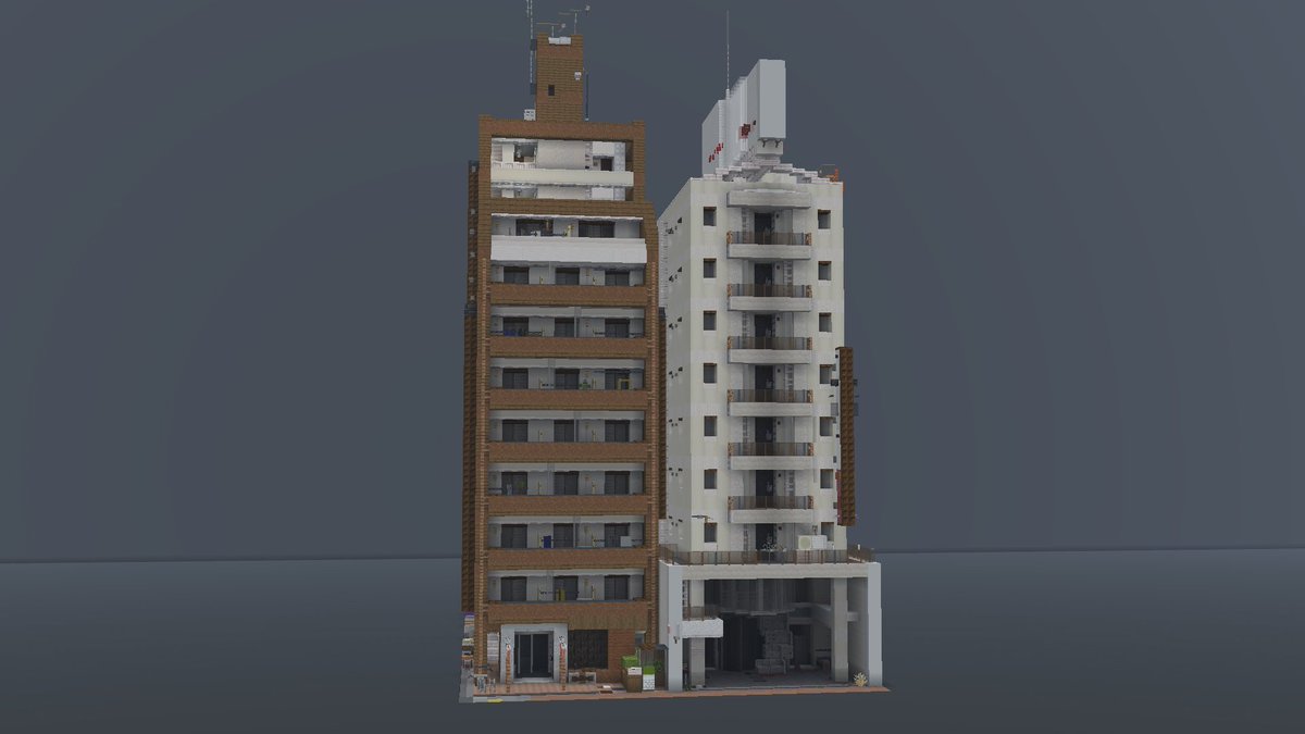 #小沢市 #Minecraftbuilds 
マンションとホテル