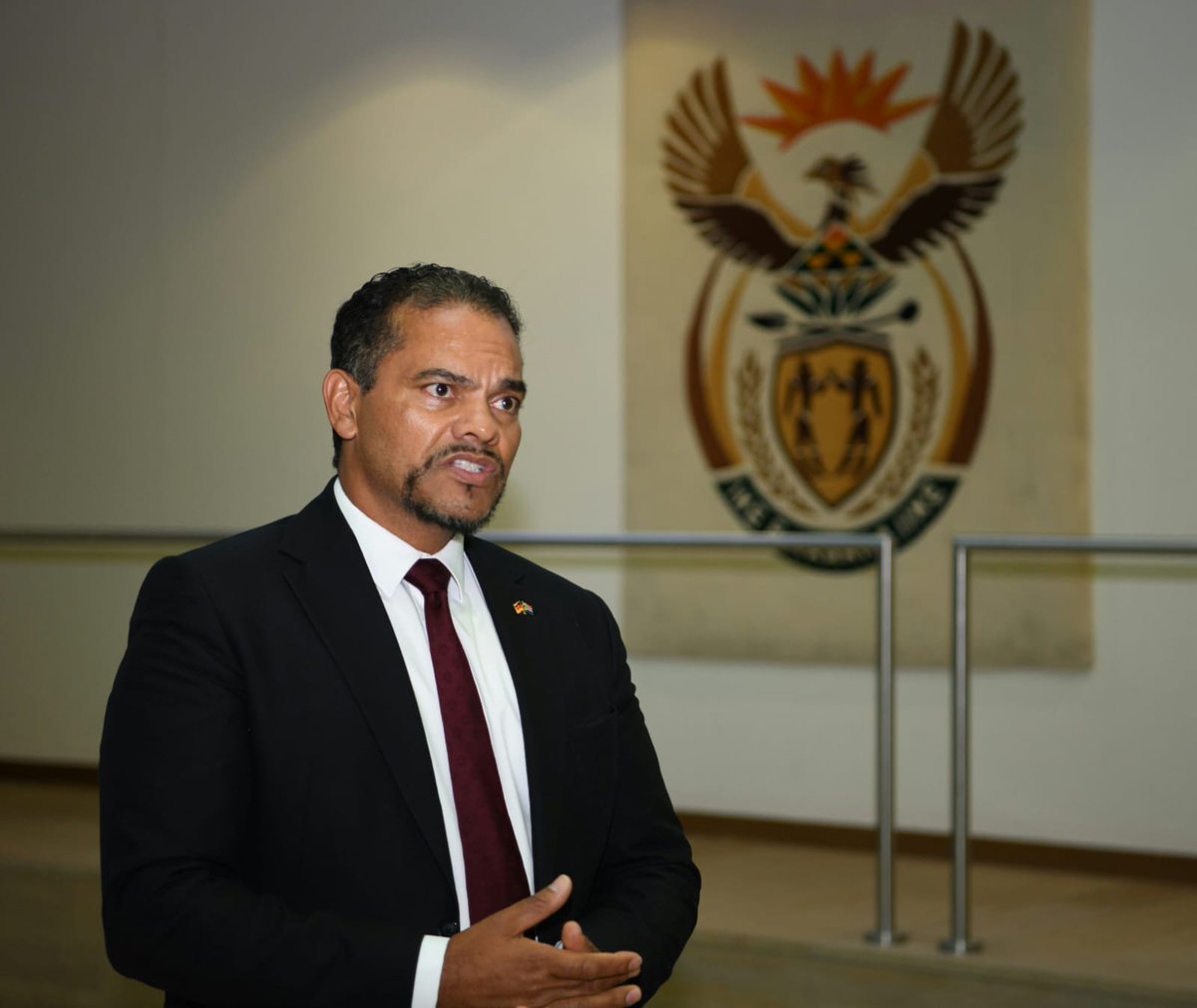 DIRCO_ZA's tweet photo. @DIRCO_ZA Deputy Minister Alvin Botes participated as a guest speaker at a roundtable discussion hosted by the Friedrich Ebert Foundation and the German Africa Foundation.
📍 12 February 2026
#SAGermany🇿🇦🇩🇪
#MultilateralRelations https://t.co/InDx9OTvIN