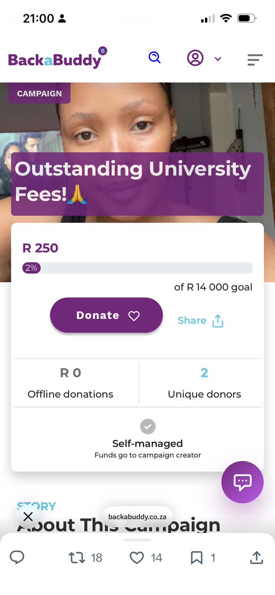 MissApr01485086's tweet image. I am grateful for all the retweets.
Thank you so much brothers &amp;amp; sisters.🫂😊🥺
I need this more than anything, any amount goes a long way. 

backabuddy.co.za/campaign/outst…
