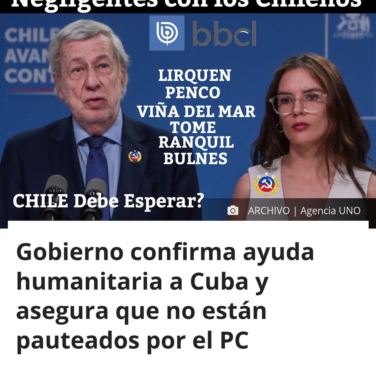Boric para regalar dinero que no es de tuyo sale de inmediato la eficiencia claro si es para oxigenar al Régimen Comunista de Cuba que ha oprimido y reprimido por más de 60 años a los Cubanos convirtiéndolos en un pueblo miserable y hambriento, sumido en la pobreza más absoluta.