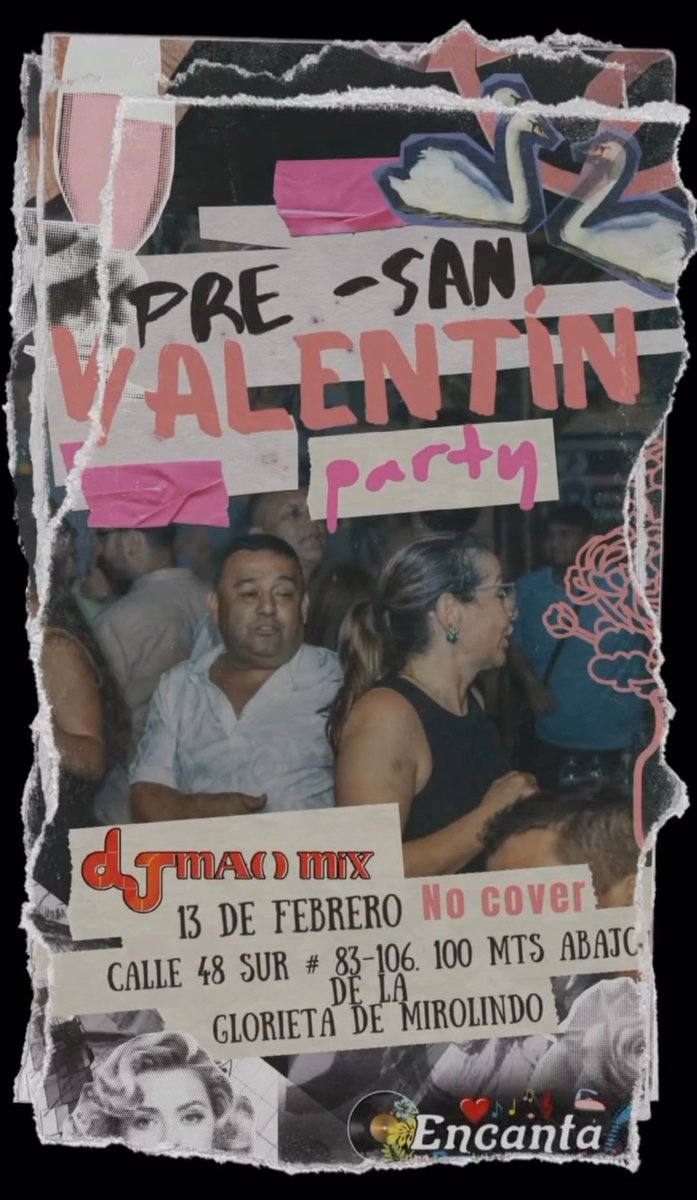 El amor merece ser celebrado siempre y nos Encanta San Valentin.

UBICACION GPS
Google Maps maps.app.goo.gl/fXbpLD8ZyB8QJh…  

Calle 48 sur #83-106. 100 mts abajo de la glorieta de Mirolindo

📲 Reservas al: 3150494745

#ibague #tolima #discoteca  #NocheRetro #80sParty