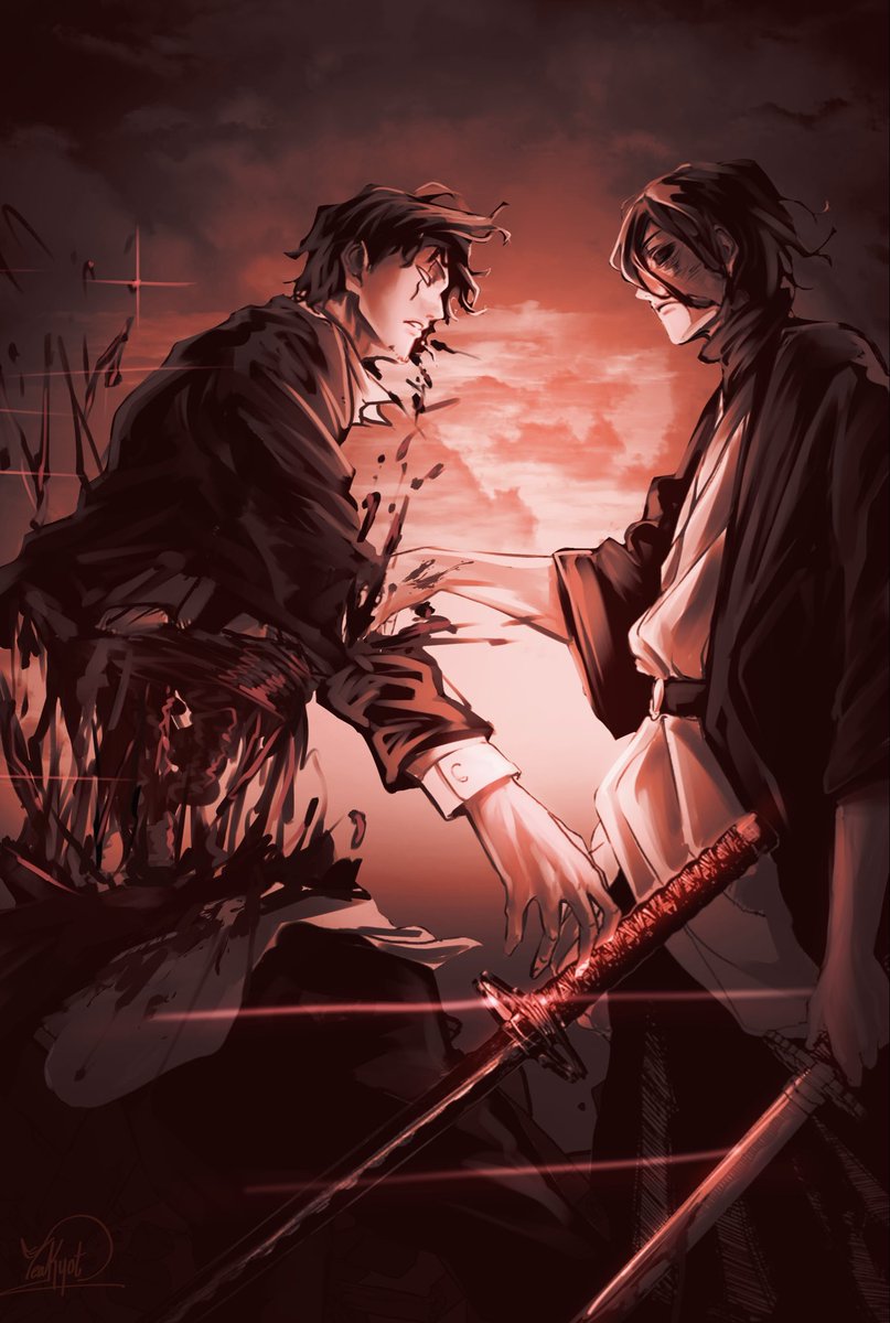 Tea_kyot's tweet photo. TEMPORARY death. Chapter 111 coloring #kagurabachi111 #samura #soga https://t.co/kH1qnaYrxy