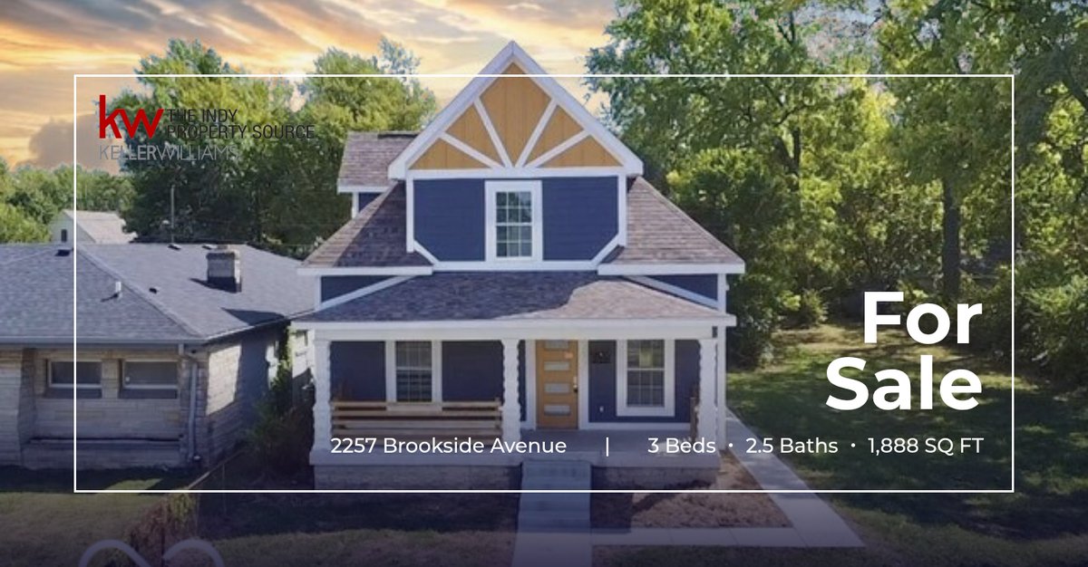 This 3 bedroom home could be yours! Call us at (317) 886-8477 to schedule a showing. #buyers #NearEastside

Buy | Sell | Build | Invest | REO
Ranked in Top 1.5% of REALTORS Nationwide
Keller Williams Realty - The Indy Property... homeforsale.at/2257_BROOKSIDE…