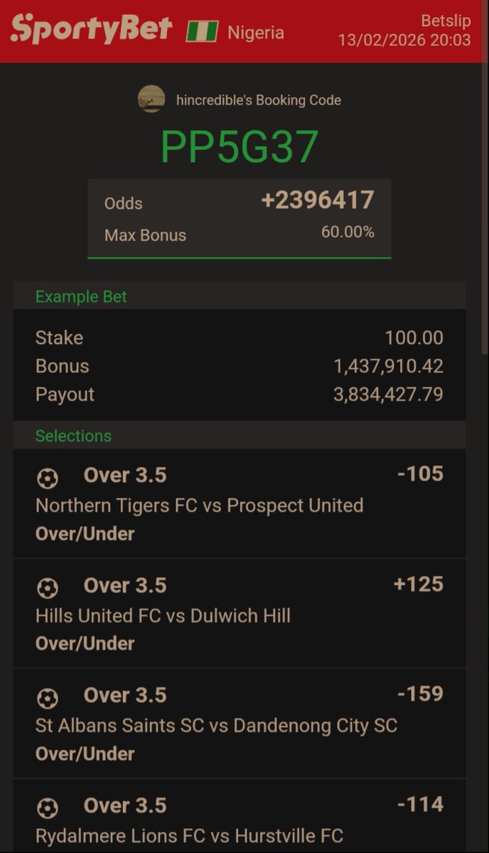 urus_plug's tweet image. Football ⚽⚽⚽⚽ 
GG 2+✨🫴🏾HHFQKU
Over 3.5✨🫴🏾PP5G37
Over 2.5✨🫴🏾LLHKRC
Don't forget to flex to your satisfaction 🥴🥴🥴 
Ire ooooo 🤲🏾🤞🏾✨ 
E don boom 🤯💥🤯💥