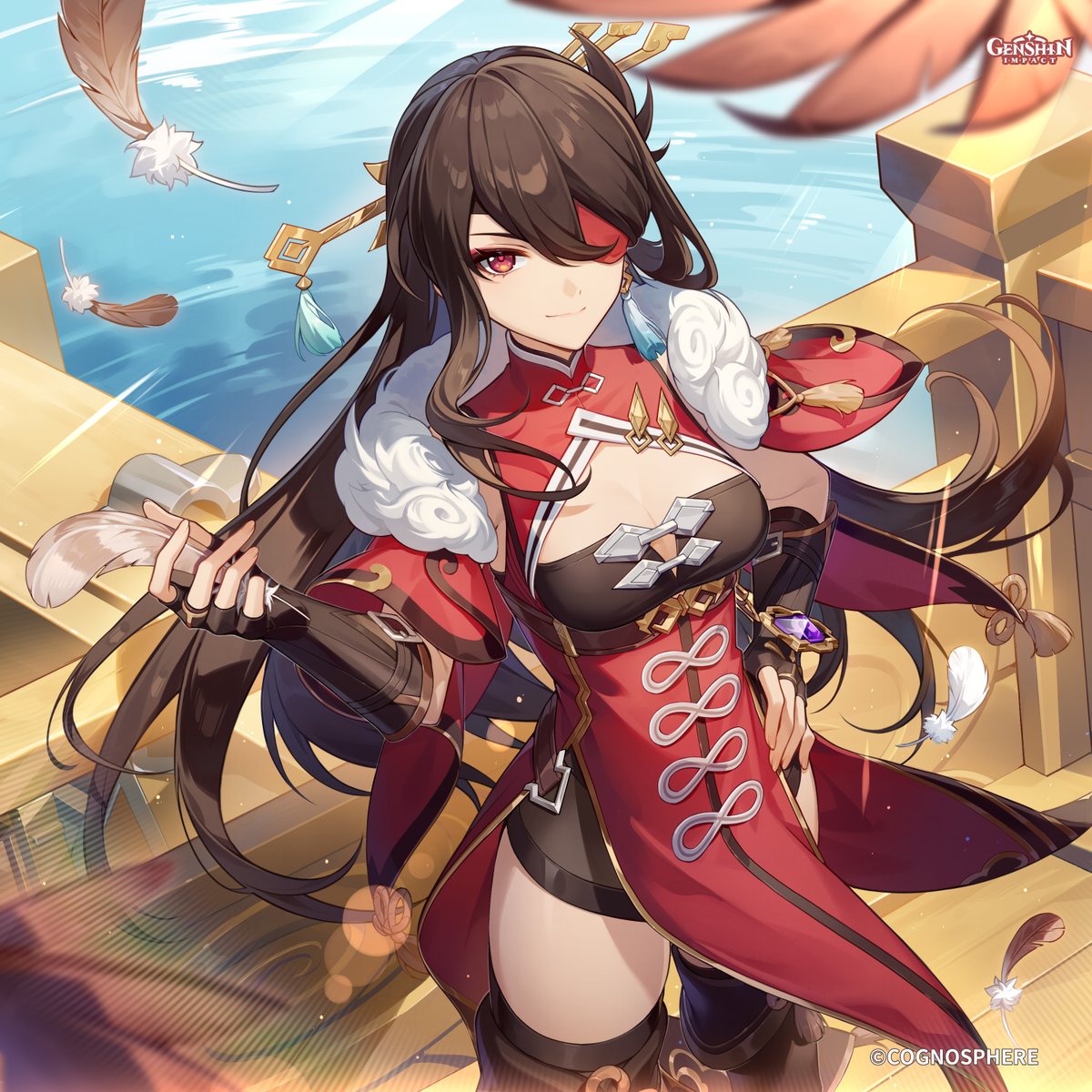 Happy Birthday, Beidou!
#GenshinImpact #Beidou 

Even the seabirds that soar above the waves all day remember when to return to their nests, let alone the guys in the crew.
Haven't had many trips out to sea lately, so I gave everyone some shore leave.
Oh? You want to vacation