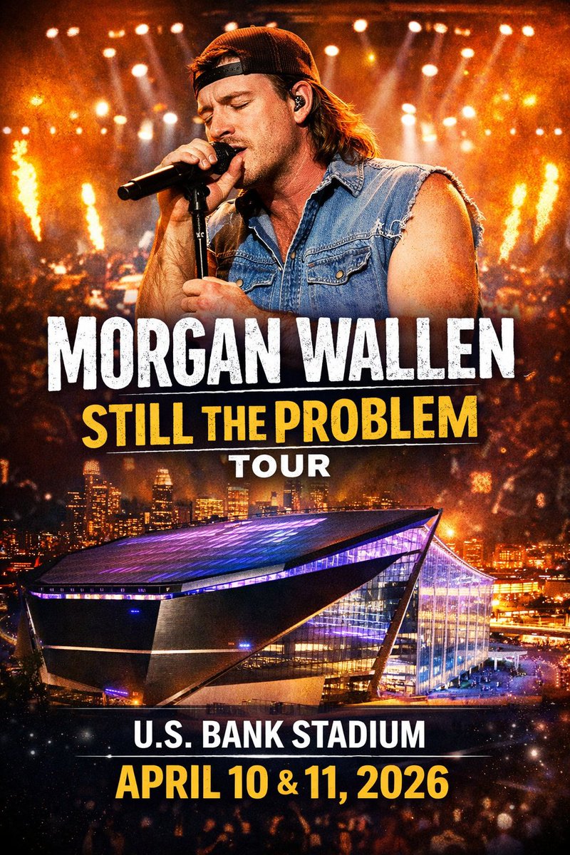 Morgan Wallen is bringing the Still The Problem Tour to U.S. Bank Stadium in Minneapolis April 10 &amp; 11, 2026 🤠🔥
Two nights. Two stacked lineups. One massive stadium show.
365twincities.com/morgan-wallen-…
#MorganWallen #Minneapolis #TwinCities #CountryConcert #USBankStadium