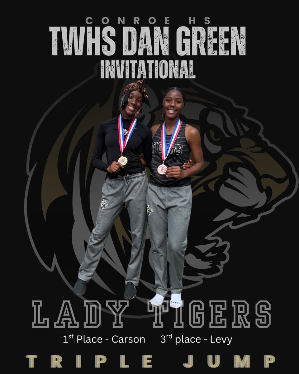 First meet of the season and we have a 🥇and new PR (36’5) for A. Cason and 🥉for D. Levy. Great start to the season ⁦<a href="/CoachHardeman/">Cedric Hardeman</a>⁩ ⁦<a href="/Tasha_Smith78/">Tasha Smith</a>⁩ ⁦<a href="/Conroeathletics/">ConroeHigh Athletics</a>⁩