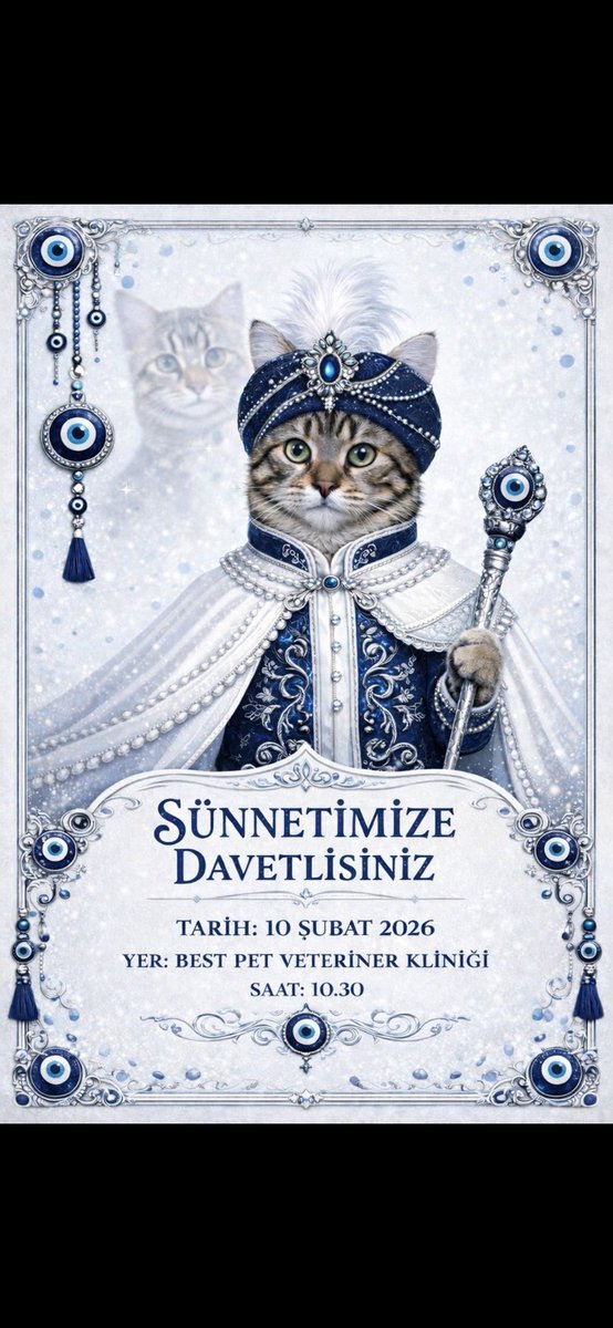 Kedi kısırlaştırma ameliyatını "Sünnetimize Davetlisiniz" diye duyurmuşlar. 
Allah akıl fikir versin. Psikolojik rahatsızlıklarını, hayvanları sebep kılarak, ortaya dökenlerin acil tedavi olmaları lazım.
Ben de kedileri çok severim ve kedilerim var fakat bu nedir ya!