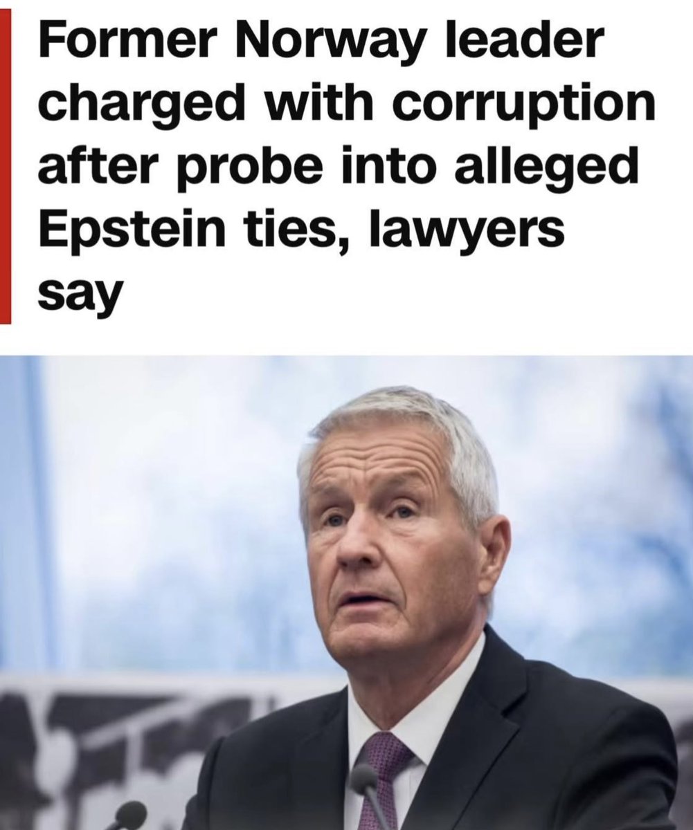 This is a serious accusation.

Thorbjørn Jagland, former Prime Minister of Norway and later Secretary General of the Council of Europe, has reportedly surfaced in connection with the released Epstein files.

That alone is serious. But let me add one more detail.

During his