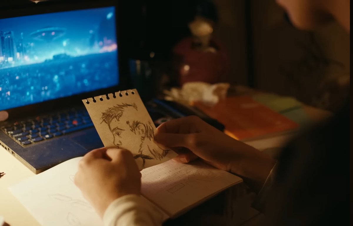 he’s look at the drawing ivan made of him omfg this yearner #sramhr