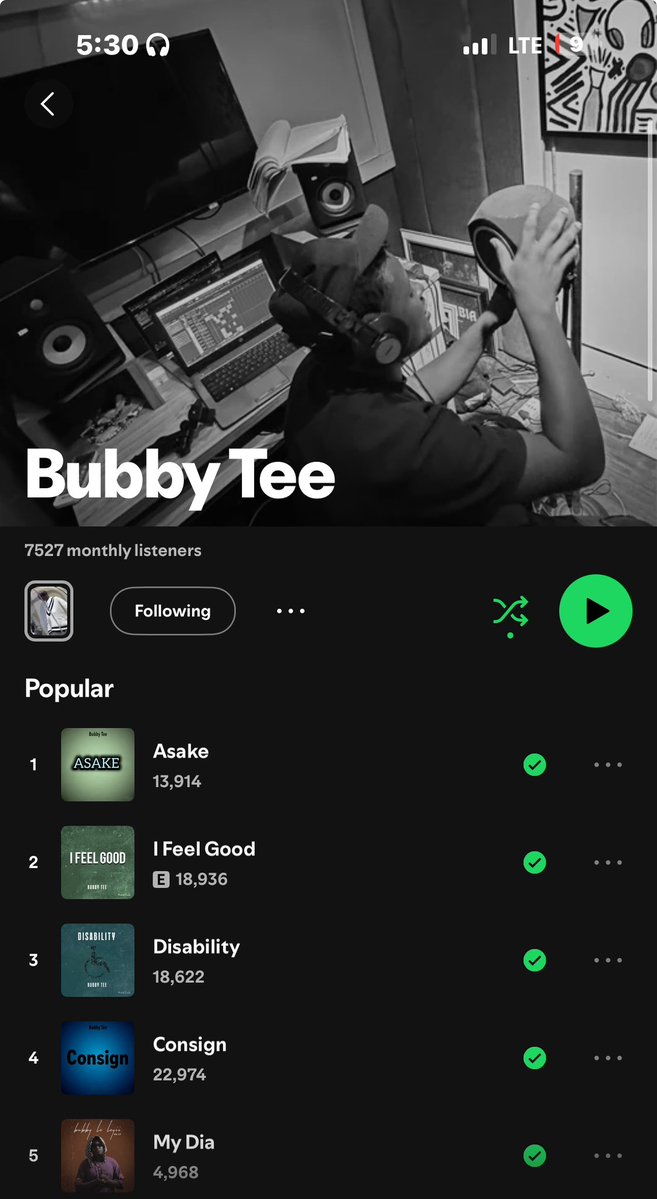 It still till next Friday before Oluwaloye drops  ❤️🥰 but before then let me put you on ME 

I’m BUBBY TEE ‘ I do Afrobeat and definitely something Raw and real you would  love to listen to